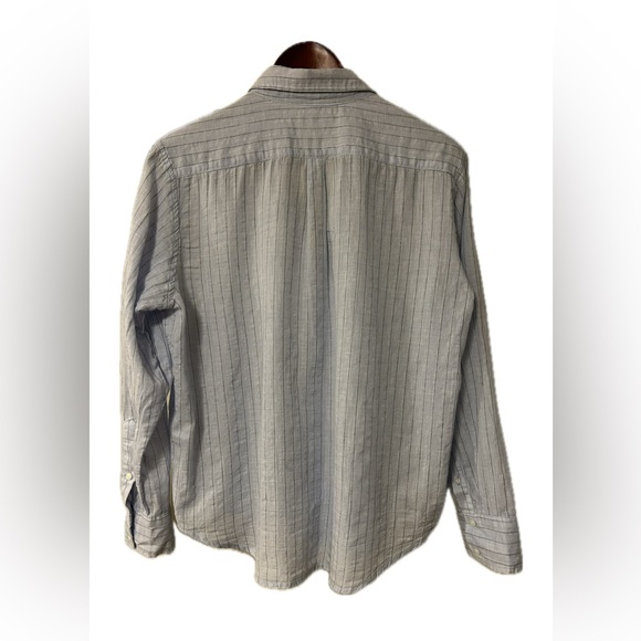 Grade and Gather Light Blue Pin Stipe Button Down Shirt. - Picture 4 of 6